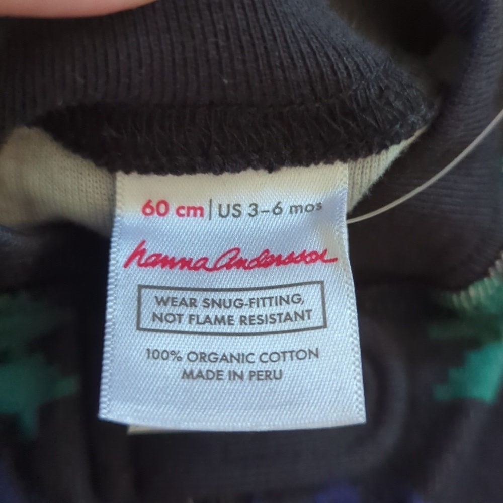 NWT Hanna Andersson 3-6 Month Zip Holiday Sleeper - Picture 6 of 7